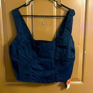 Never worn Cider navy blue corset top